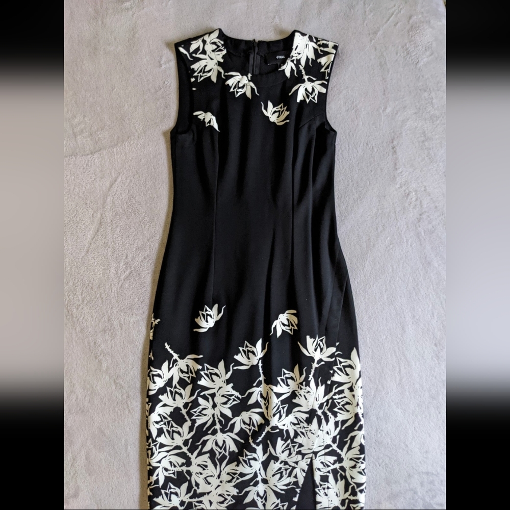 Yigal Azrouël designer black and white floral dress - Picture 2 of 5